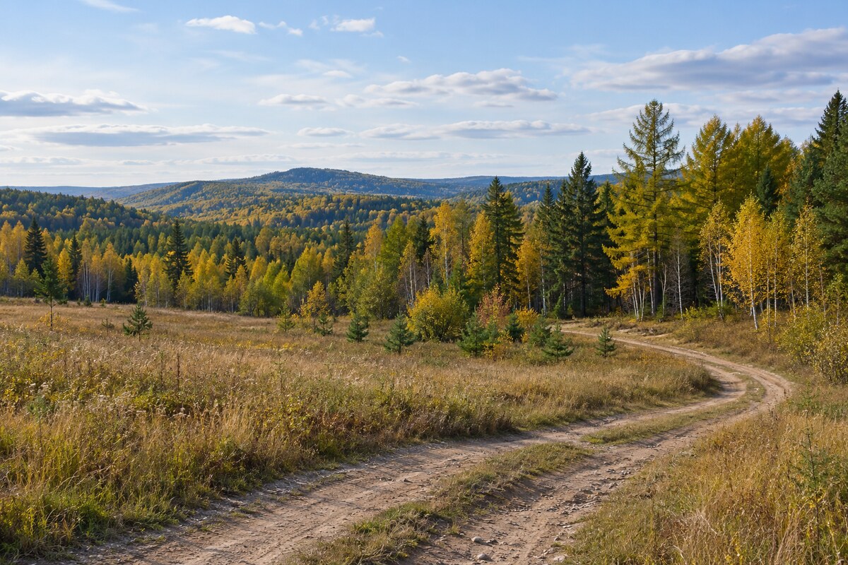 Лесной ландшафт Амурской области