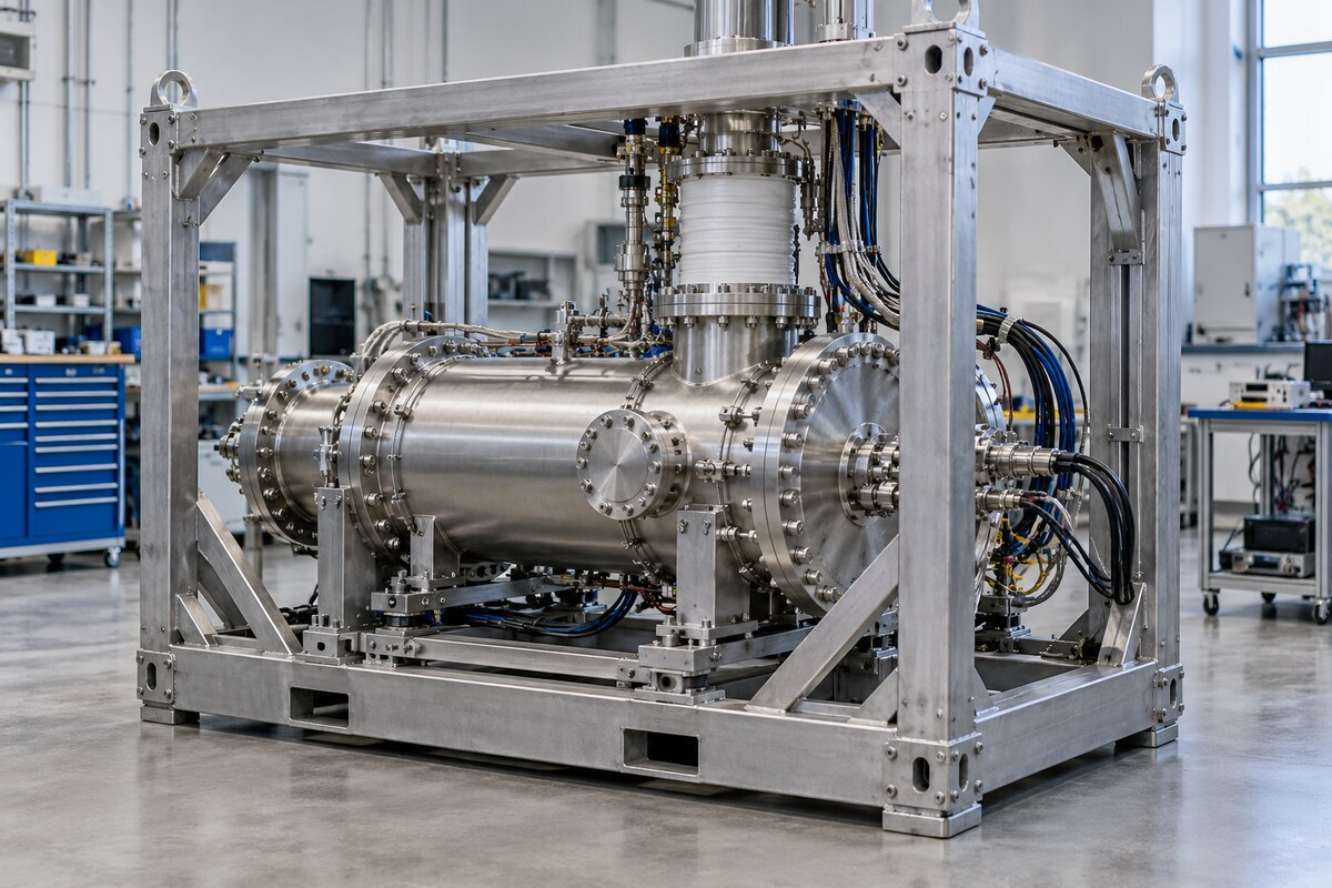 Cryogenic apparatus in a transport frame