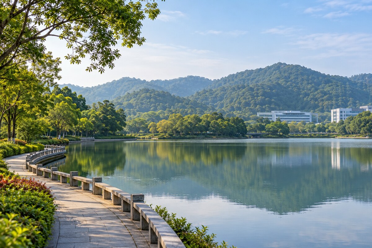 Dongguan lakeside landscape Dongguan lakeside landscape