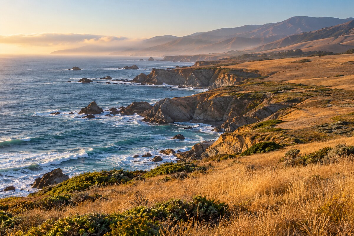 Typical California coastline