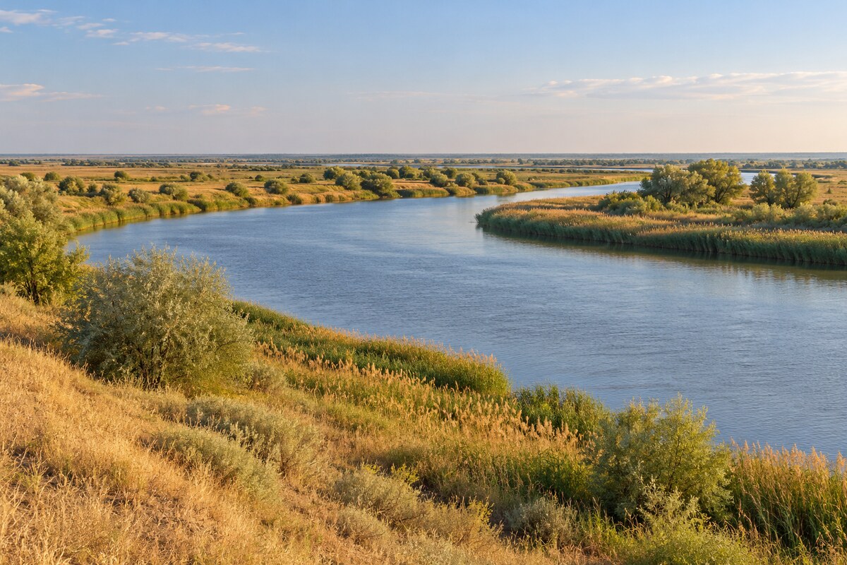 Lower Volga landscape near Astrakhan Lower Volga landscape near Astrakhan