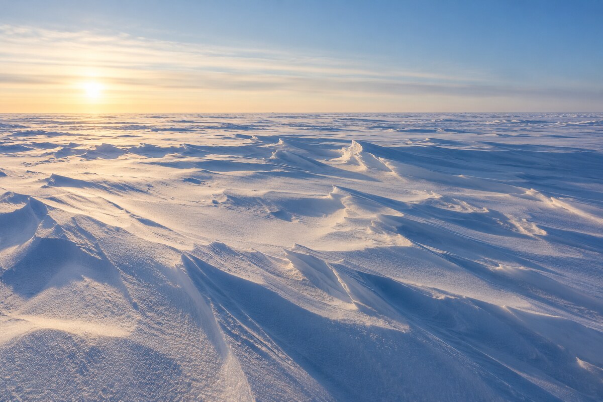 Antarctic plateau landscape