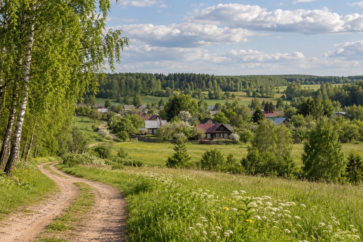Rural landscape near Lukhovitsy