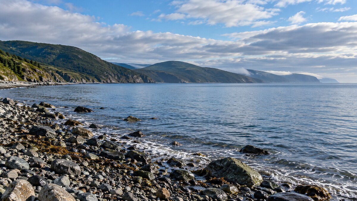 Magadan coastal setting Sea of Okhotsk coastal landscape