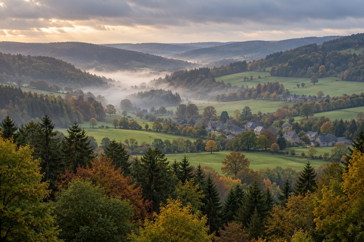 The Belgian Ardennes landscape The Belgian Ardennes landscape