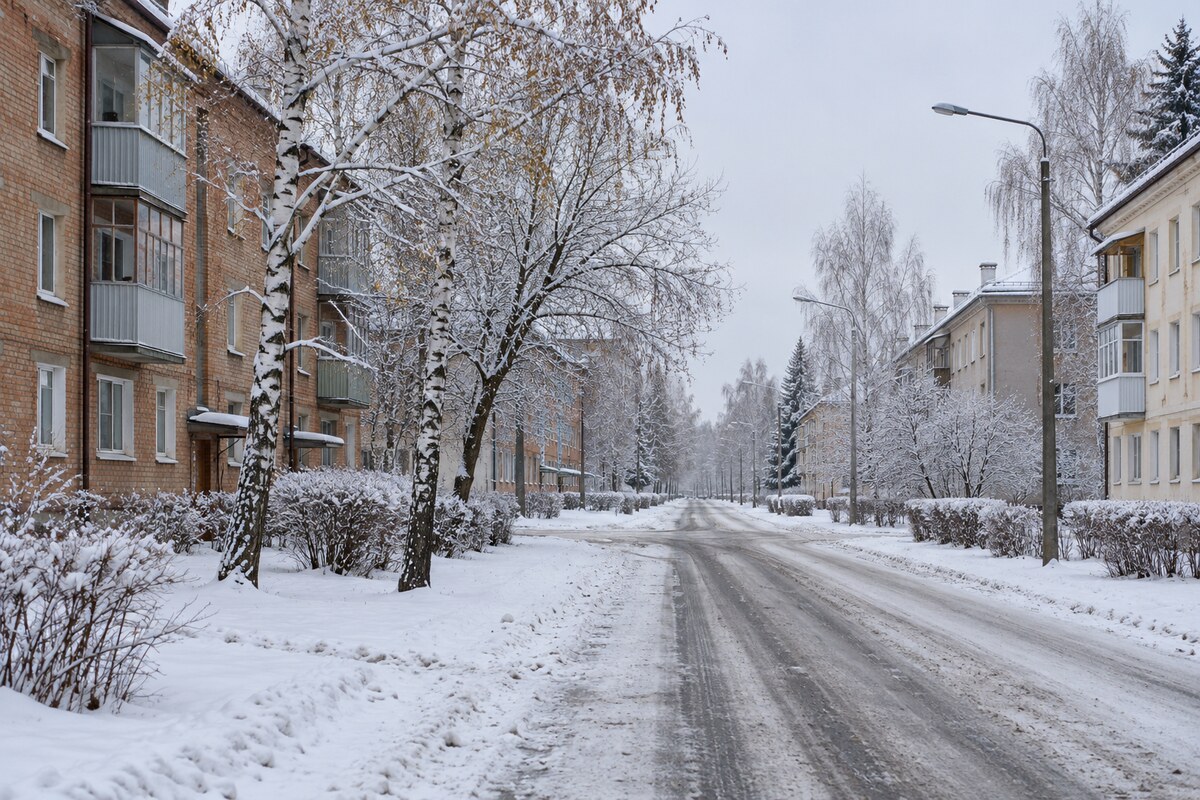 Udmurt winter townscape