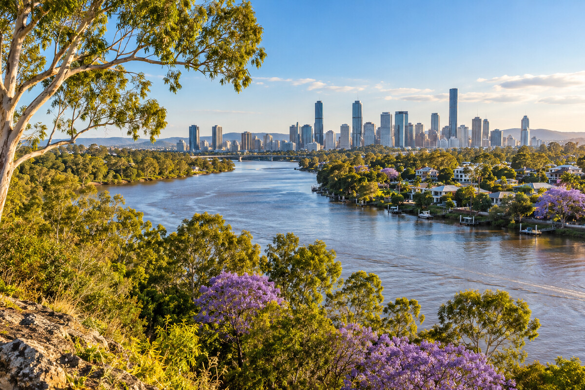 Brisbane river landscape Brisbane river landscape