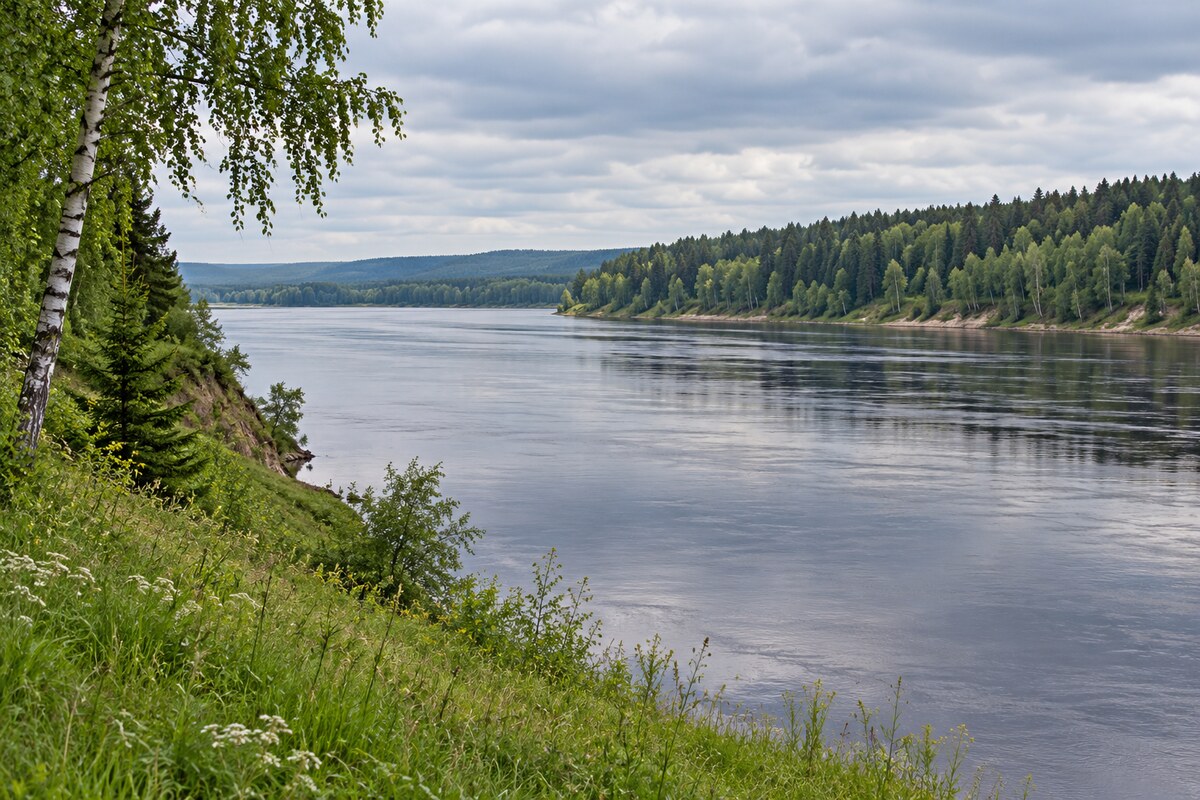 Typical Kama riverbank
