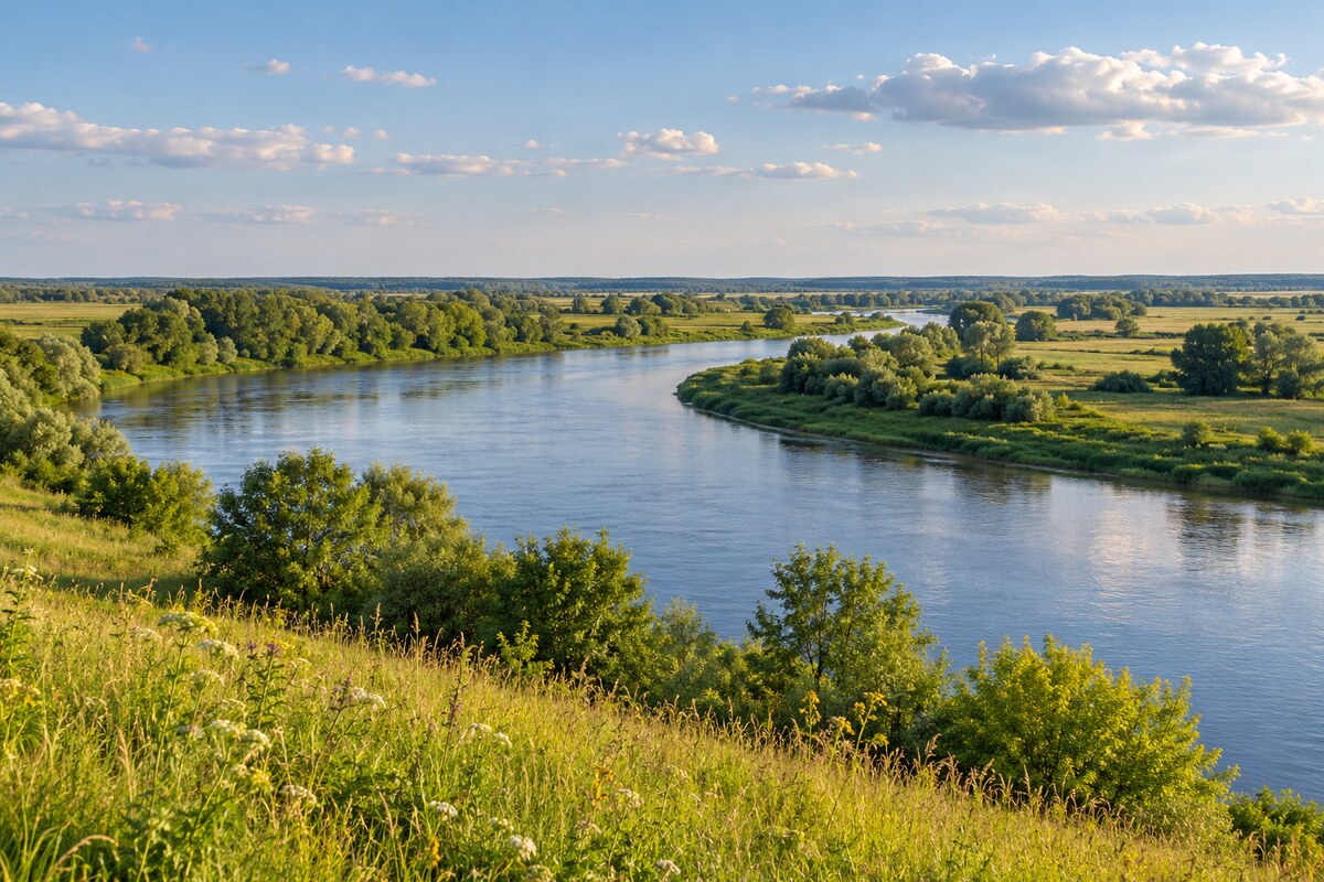 Пойма реки в Рязанской области